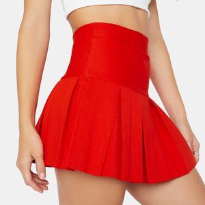 DOLLSKILL - Cherry Pleated Mini Skirt (Small)